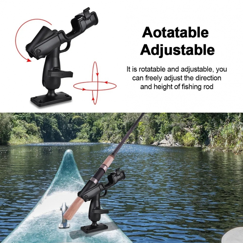 Fishing Kayak Rod Holder - Soporte Giratorio de 360 Grados para