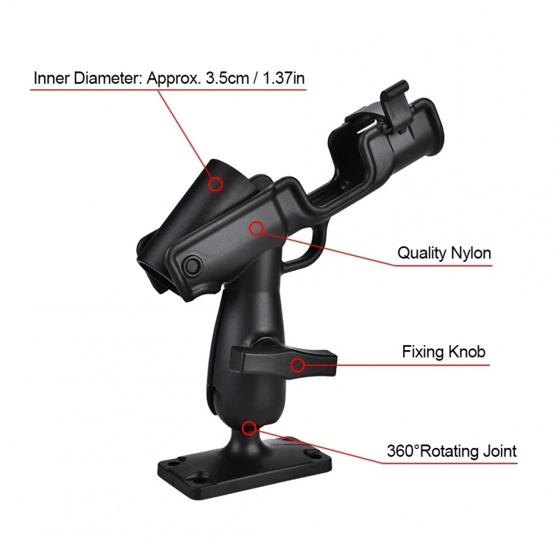 Soporte Giratorio de 360 Grado - Fishing Kayak Rod Holder reseña y precio