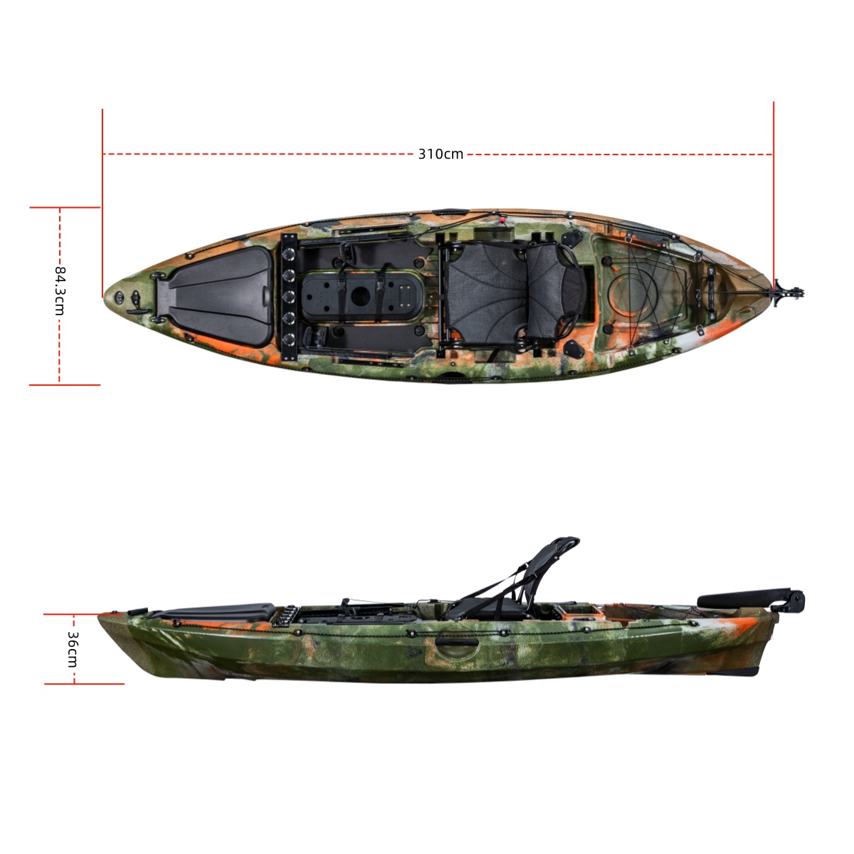 Kayak de pesca individual de p - Fishing Kayak Seat reseña y precio